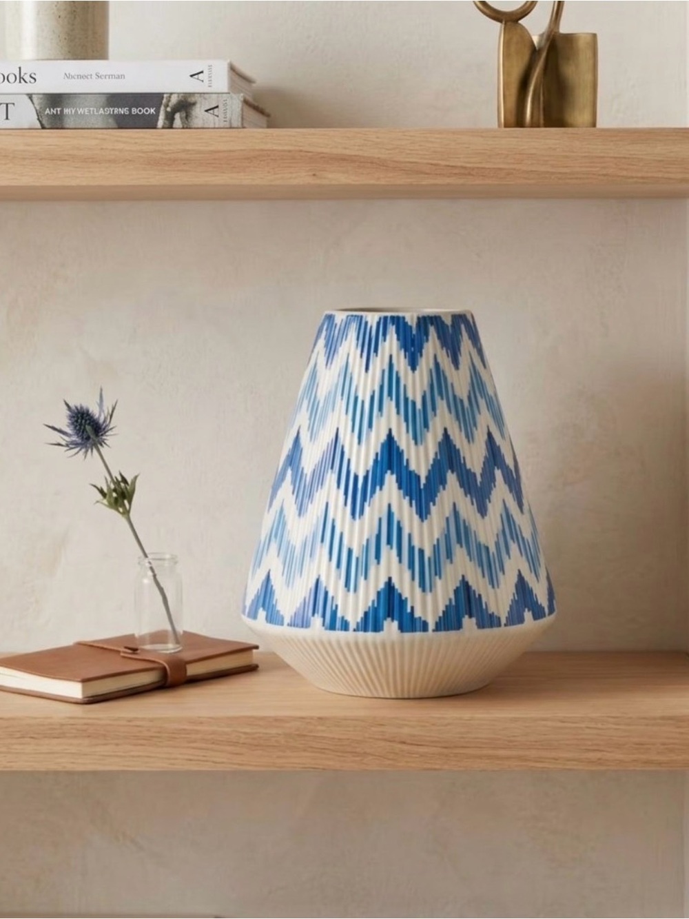 Ceramic Chevron Vase